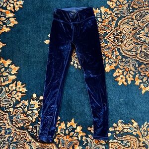 Athleta Kids Velvet Leggings - Navy